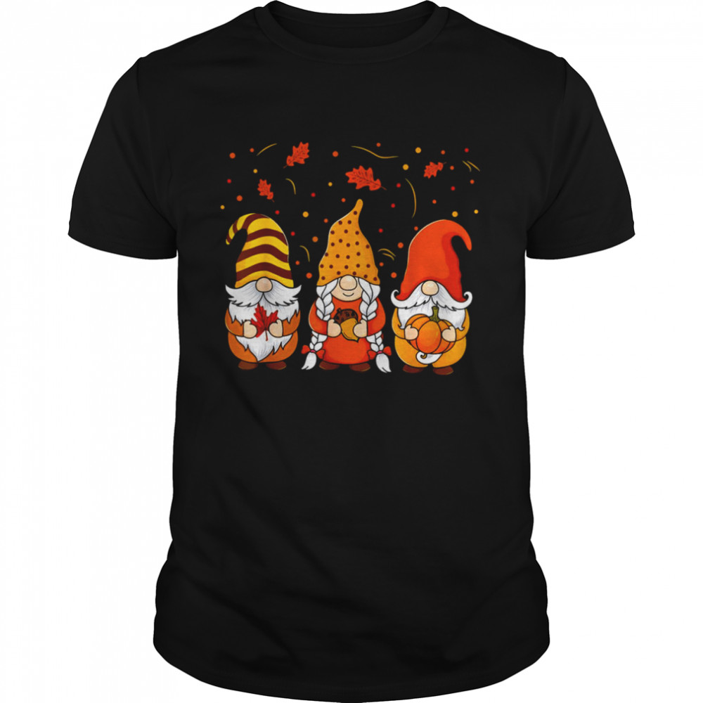 Pumpkin Gnomes Fall Autumn Cute Halloween Thanksgiving shirt