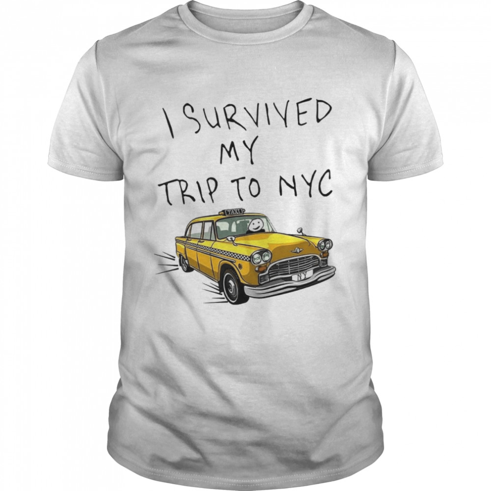 Tom I Survived My Trip To Nyc New York Yellow Spider Taxi shirt