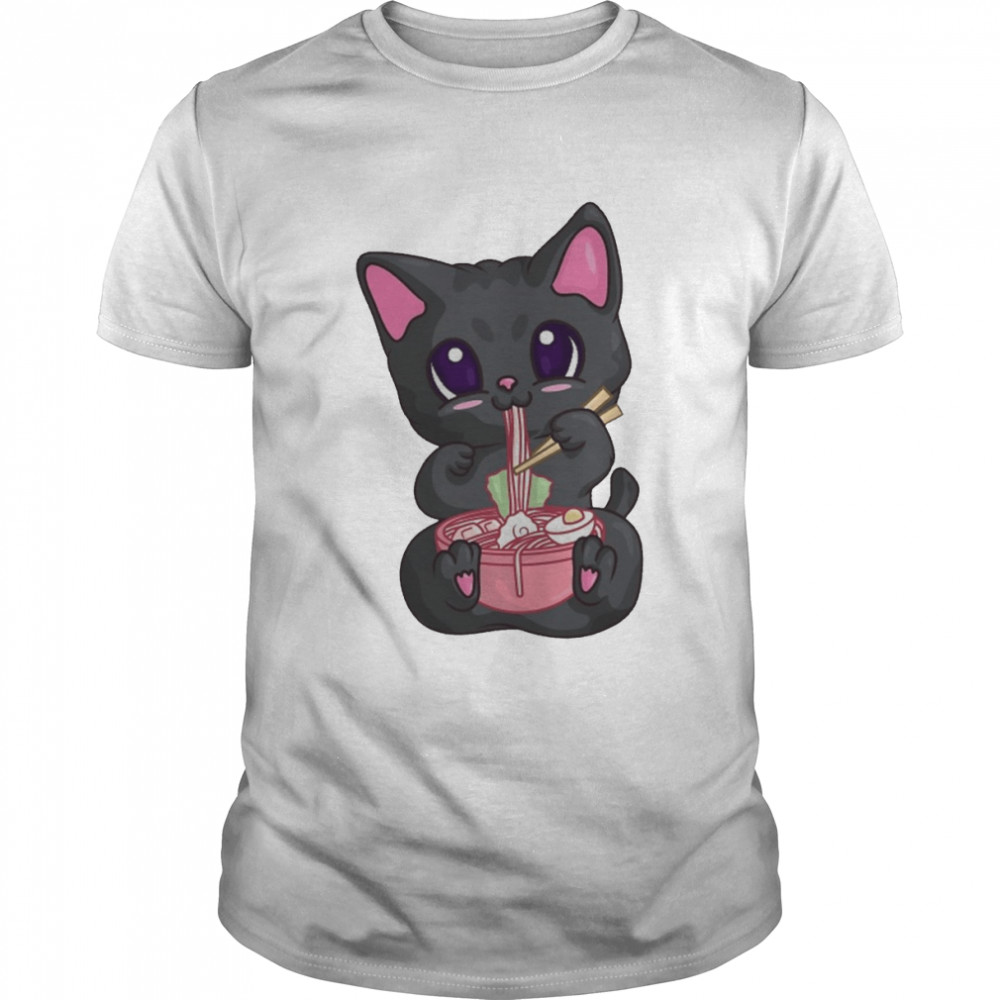 Kawaii Bubble Tea For Women Boba Maneki Neko Cat Shirt