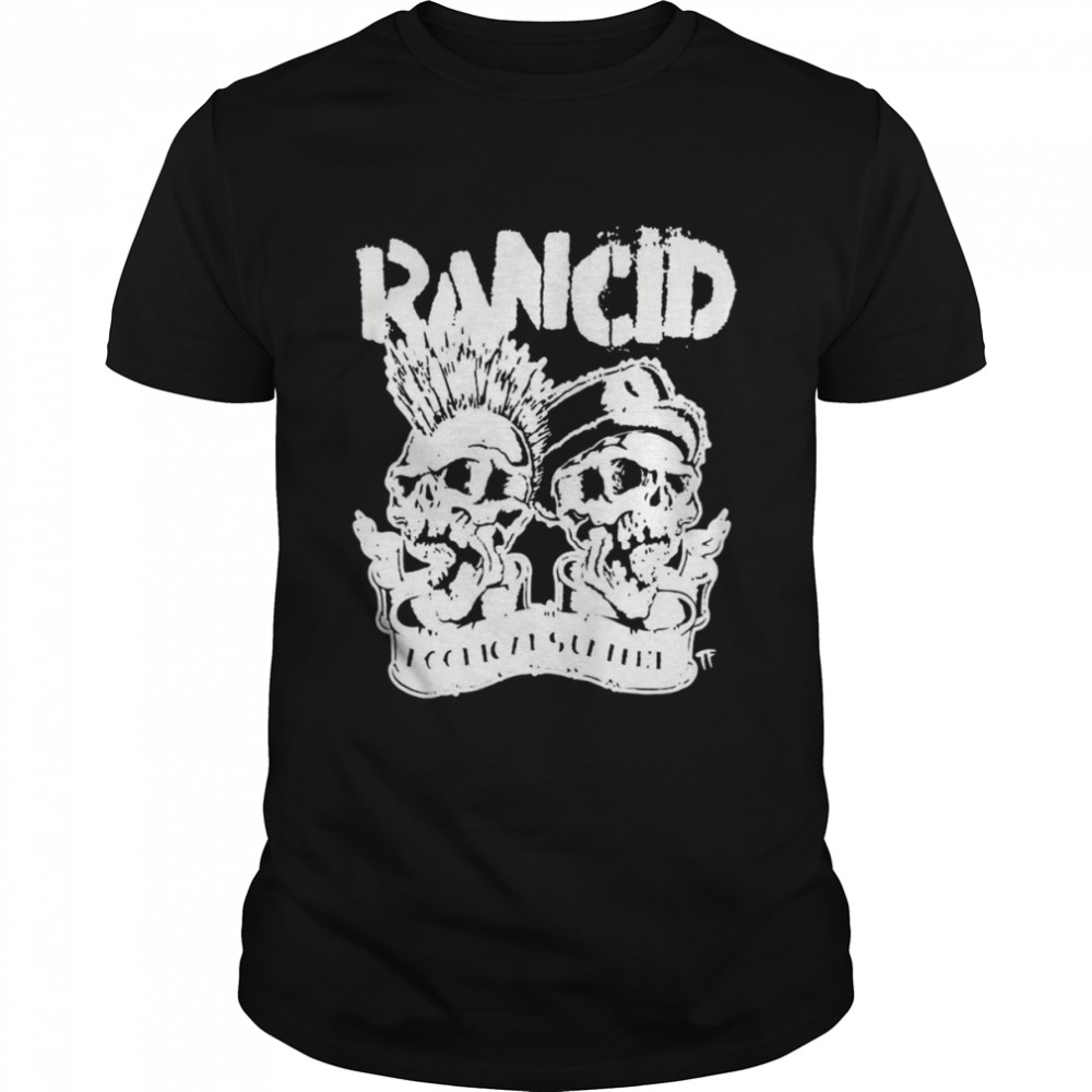 Skull White Art Rancid Band shirt