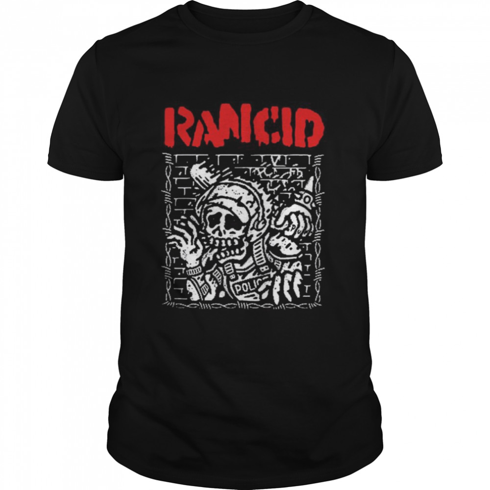 White Art Rock Rancid Band shirt