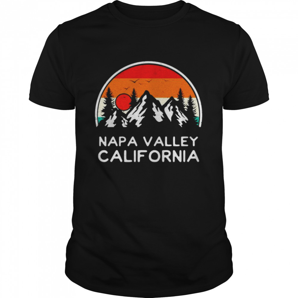 Vintage Napa Valley California Mountains Hiking Souvenir T-Shirt