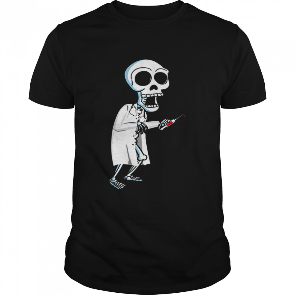 Skeleton Doctor With Syringe Skeleton Funny Skeleton Doctor Halloween shirt