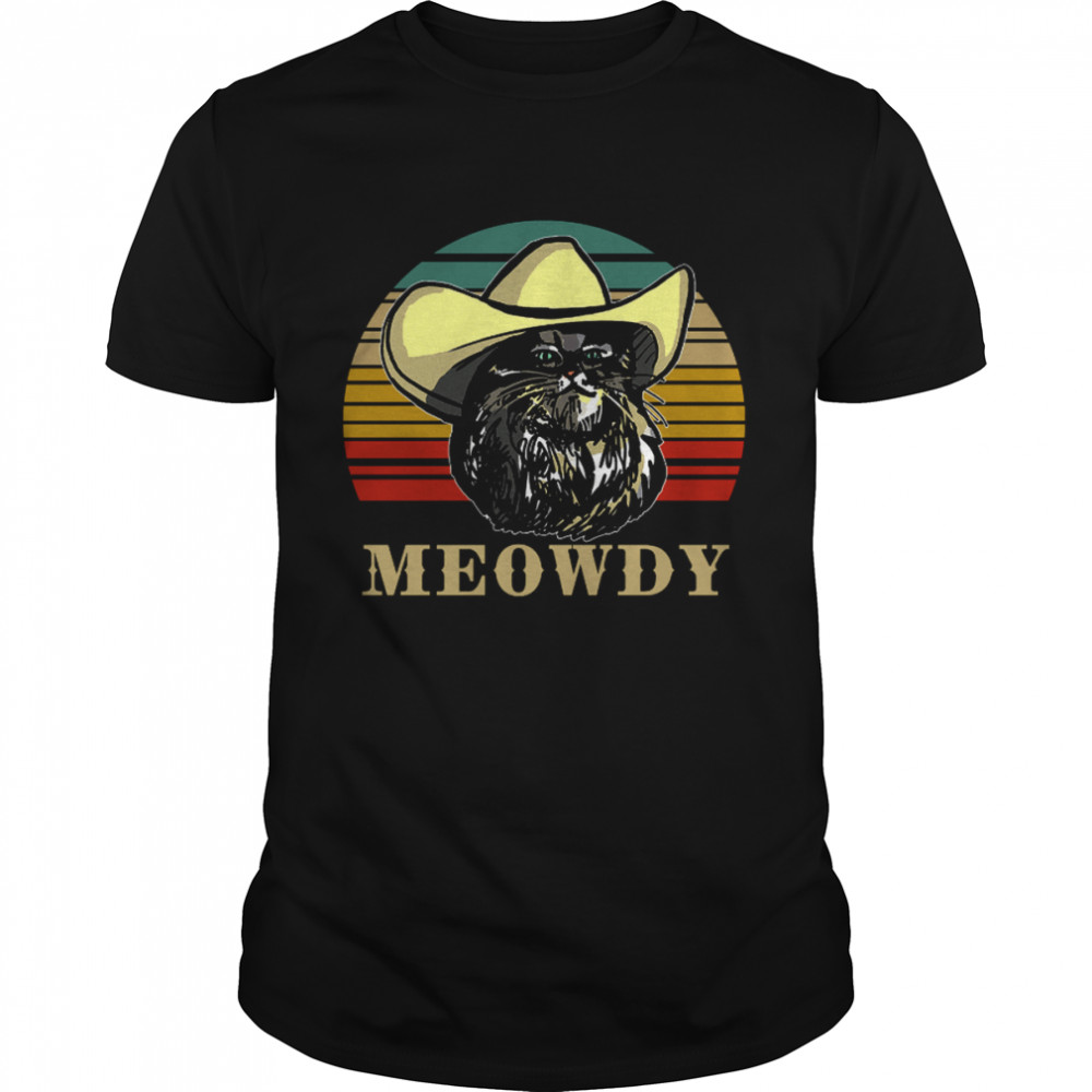 Meowdy Cowboy Cat Howdy Pardner Cat Lovers shirt