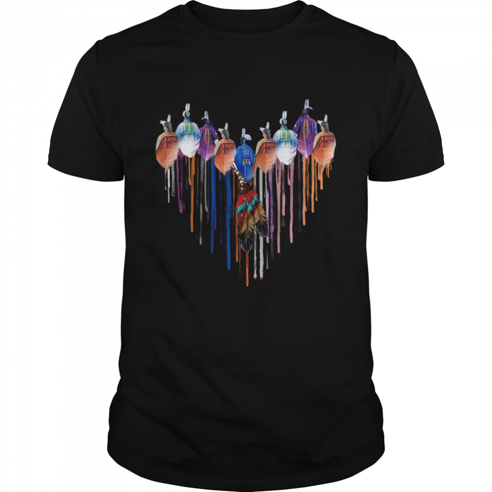 Native American The Heart Of Feathers Indigenous shirt