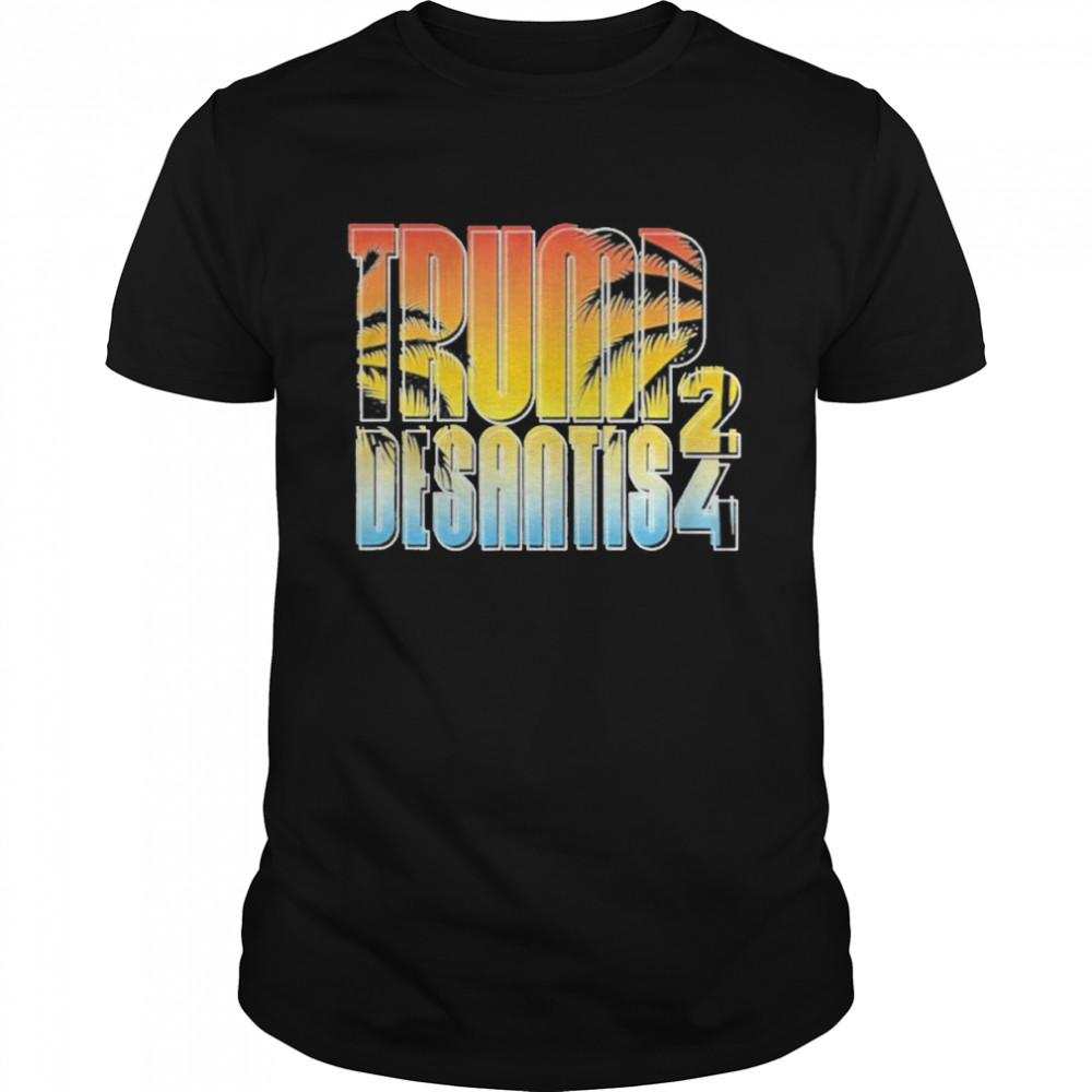 Trump DeSantis 2024 Tropical Florida Gradient Shirt