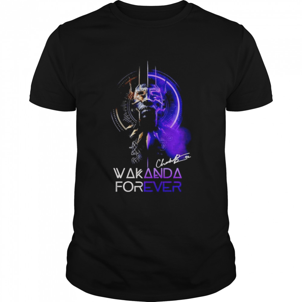 Wakanda Forever Chadwick Boseman signature shirt