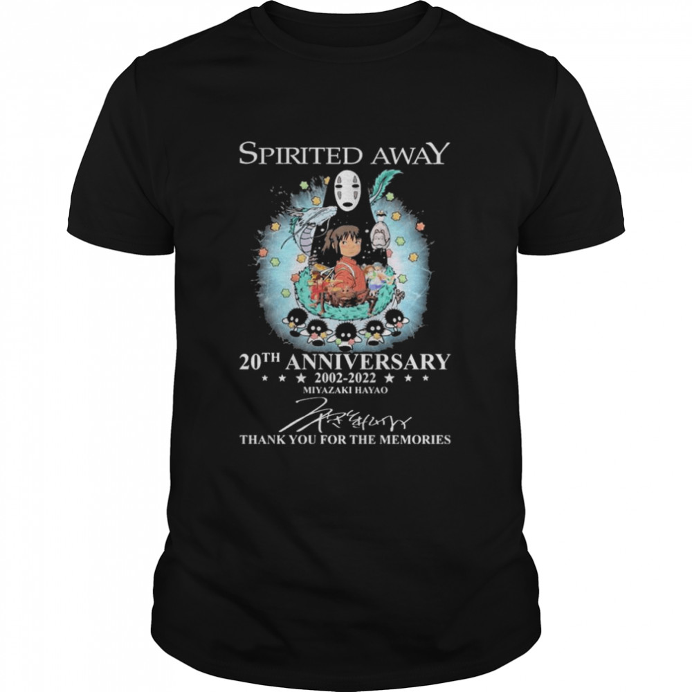 Spirited Away 20th anniversary 2002-2022 thank you for the memories signatures shirt