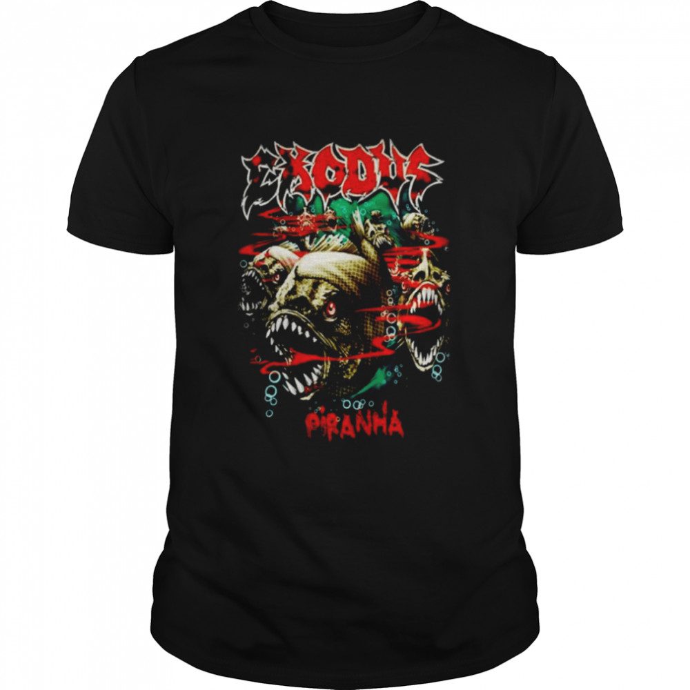 Iconic Design Piranha Exodus Rock Band shirt