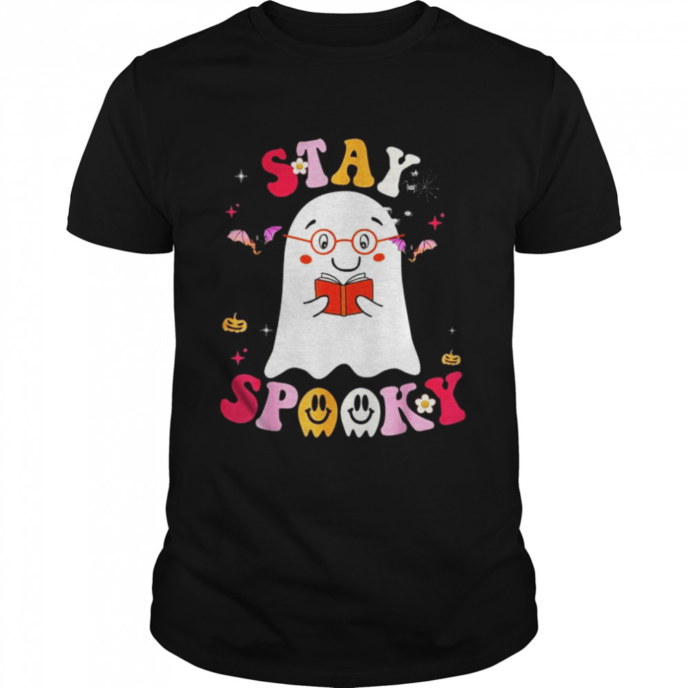 Stay spooky cute ghost with flowers halloween costume shirt