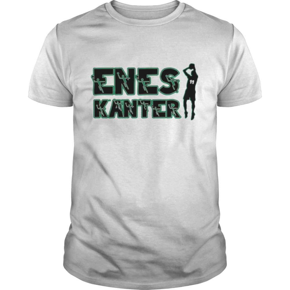 Green Logo Text 11 Enes Kanter shirt