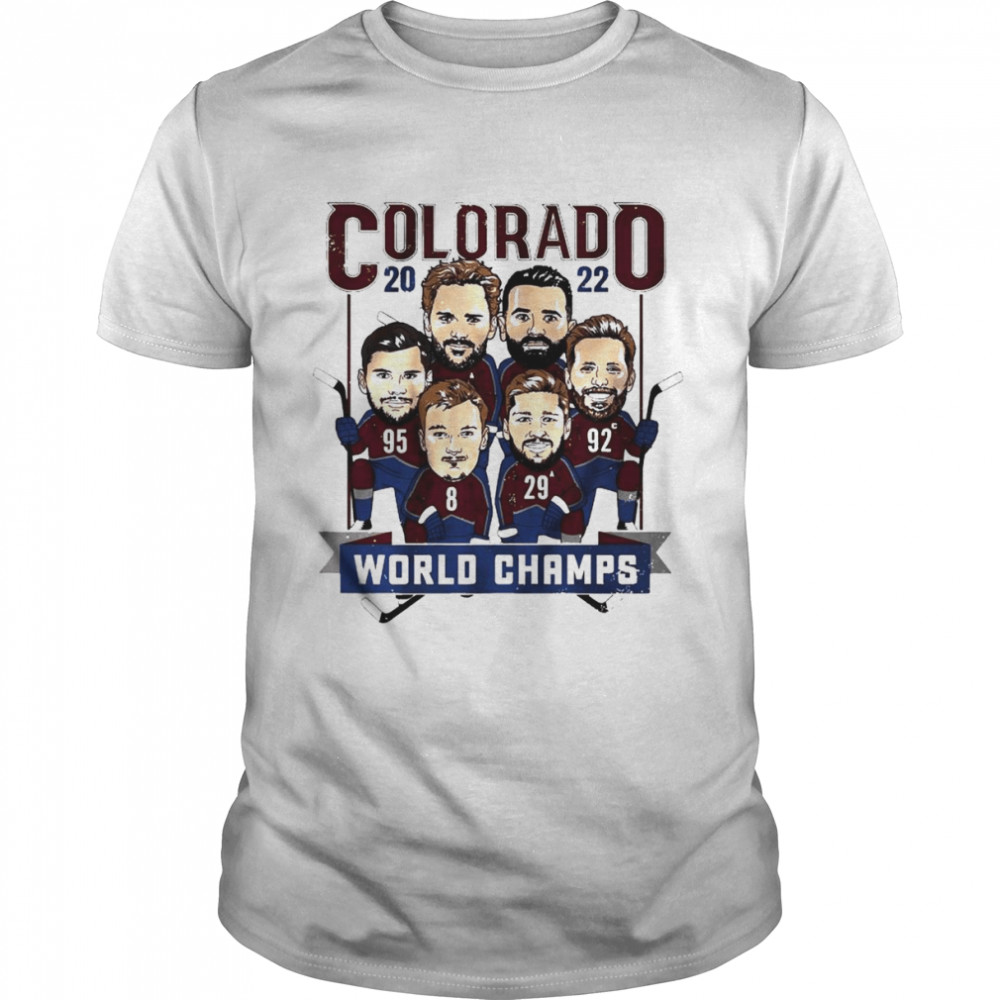 Colorado Avalanche AVC Caricatures World Champions 2022 Shirt