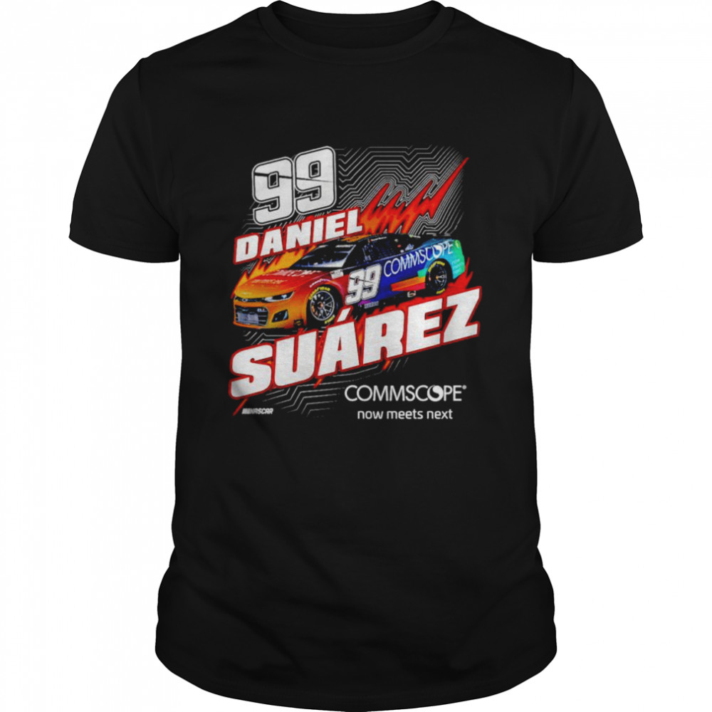 Daniel Suarez Checkered Flag Black CommScope shirt