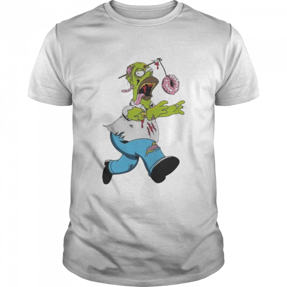 The Simpsons Treehouse of Horror Homer Zombie Donut Head Halloween Shirt