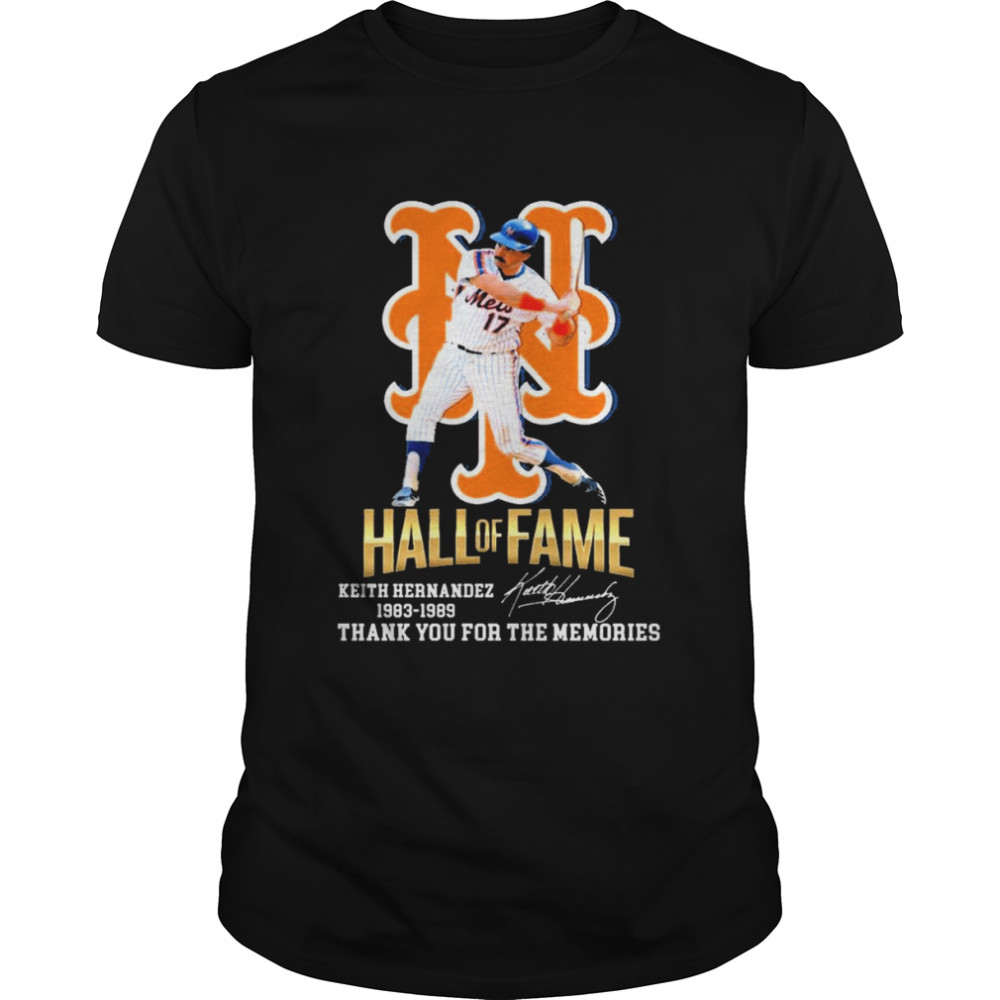 Hall Of Fame Keith Hernandez New York Mets 1983-1989 Thank You For The Memories Signatures Shirt