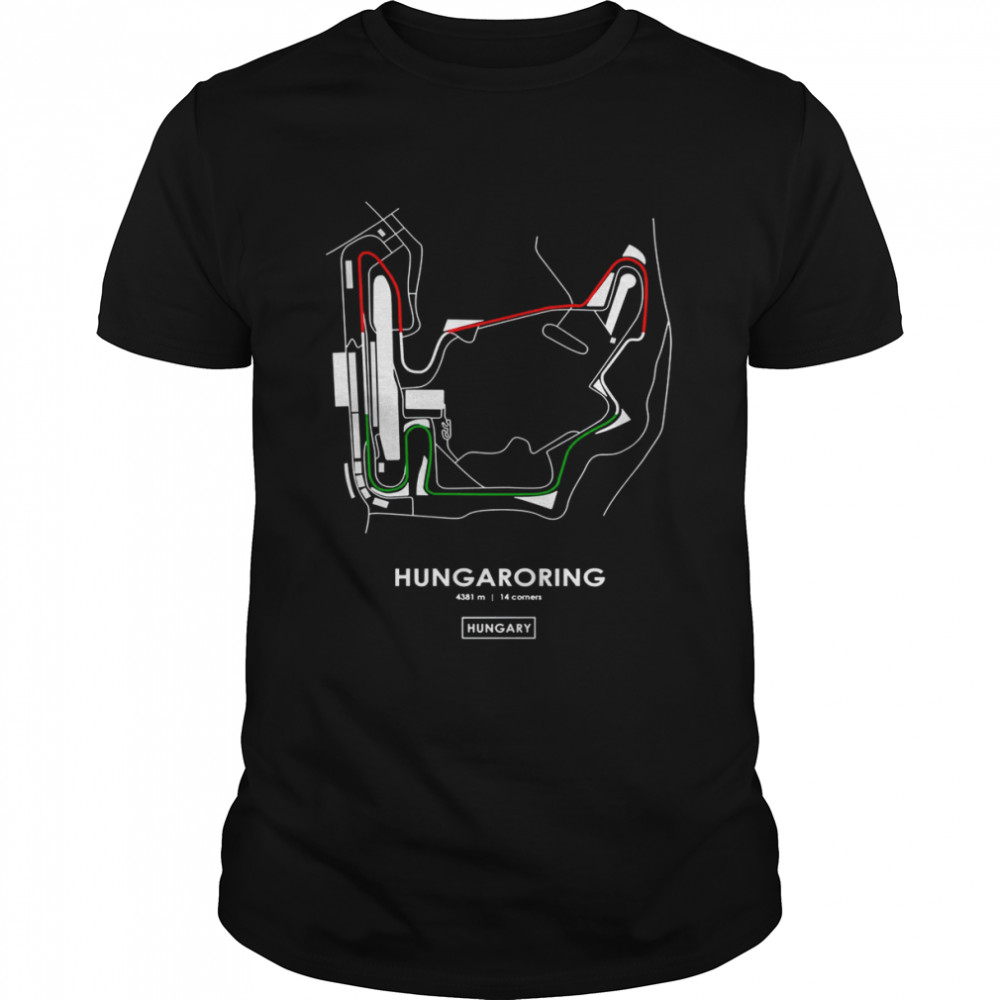 Hungaroring Hungary Track Map Flag shirt