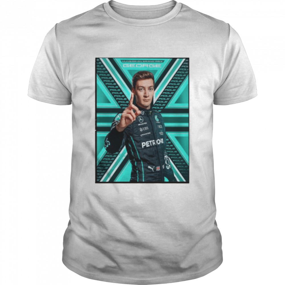 Mercedes-amg petronas f1 team george russell pole position in hungary gp art shirt