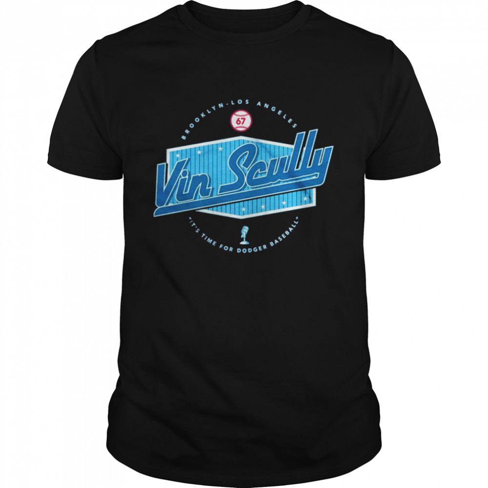 Vin Scully It’s Time For Dodgers Baseball in Scully Microphone Merch Shirt