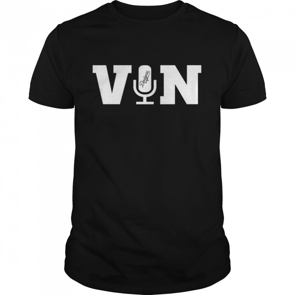 Vin Scully Microphone Dodgers 2022 Shirt