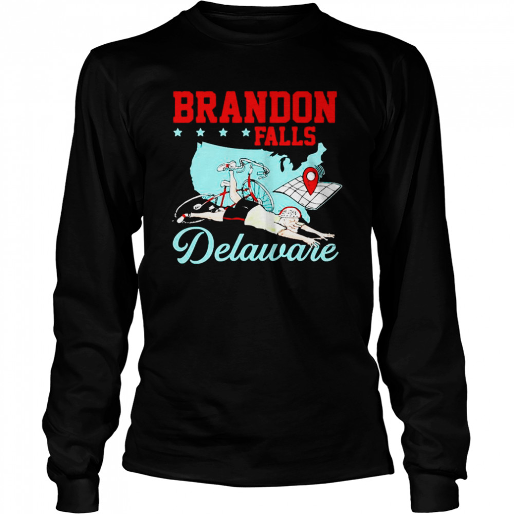 Brandon falls delaware Joe Biden bike ride T-shirt Long Sleeved T-shirt