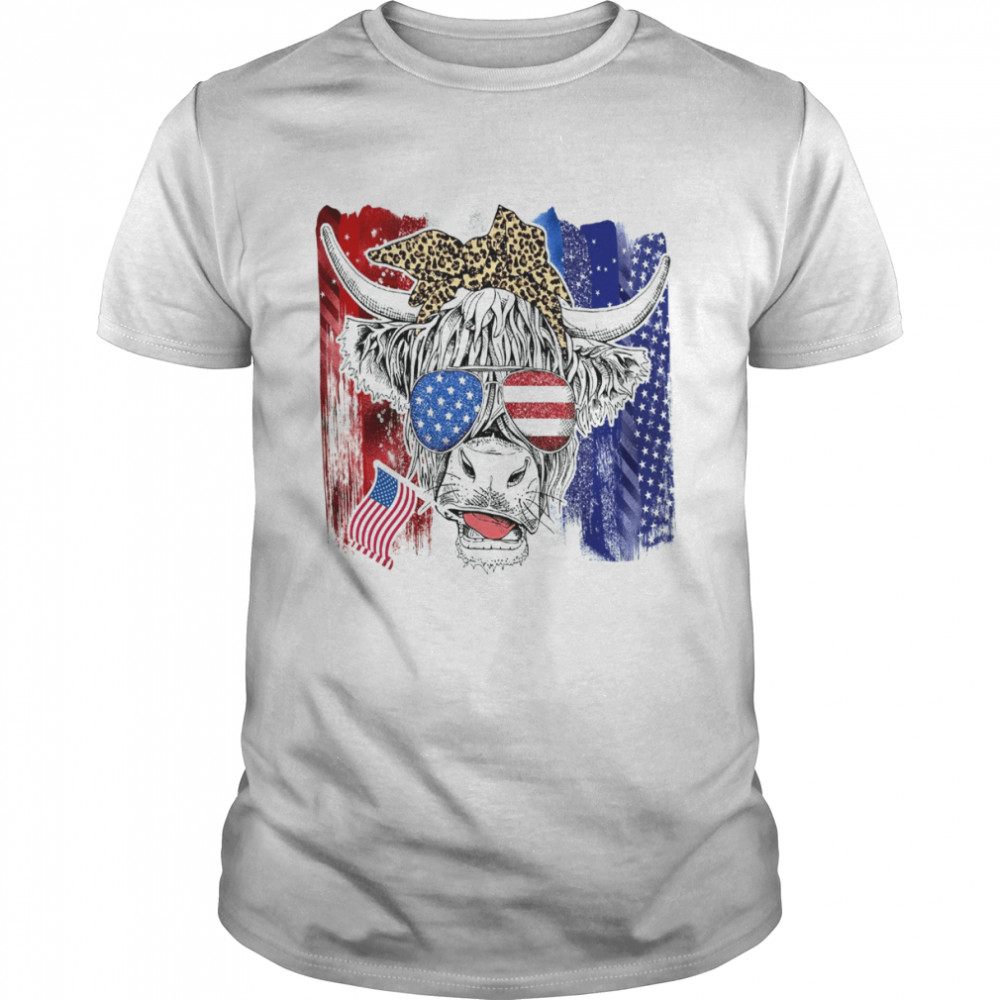 Highland Cow Shirt 4th Of July shirt