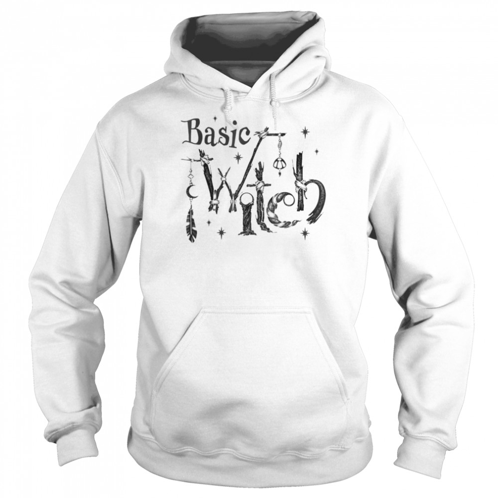Basic Witch Goth Wicca Witchy Vibes Halloween Costume T- Unisex Hoodie