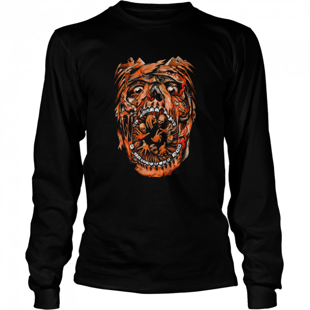 Horror Skull Art shirt Long Sleeved T-shirt