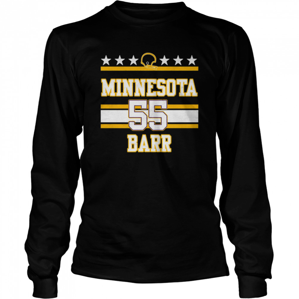 Minnesota Football 55 Barr shirt Long Sleeved T-shirt
