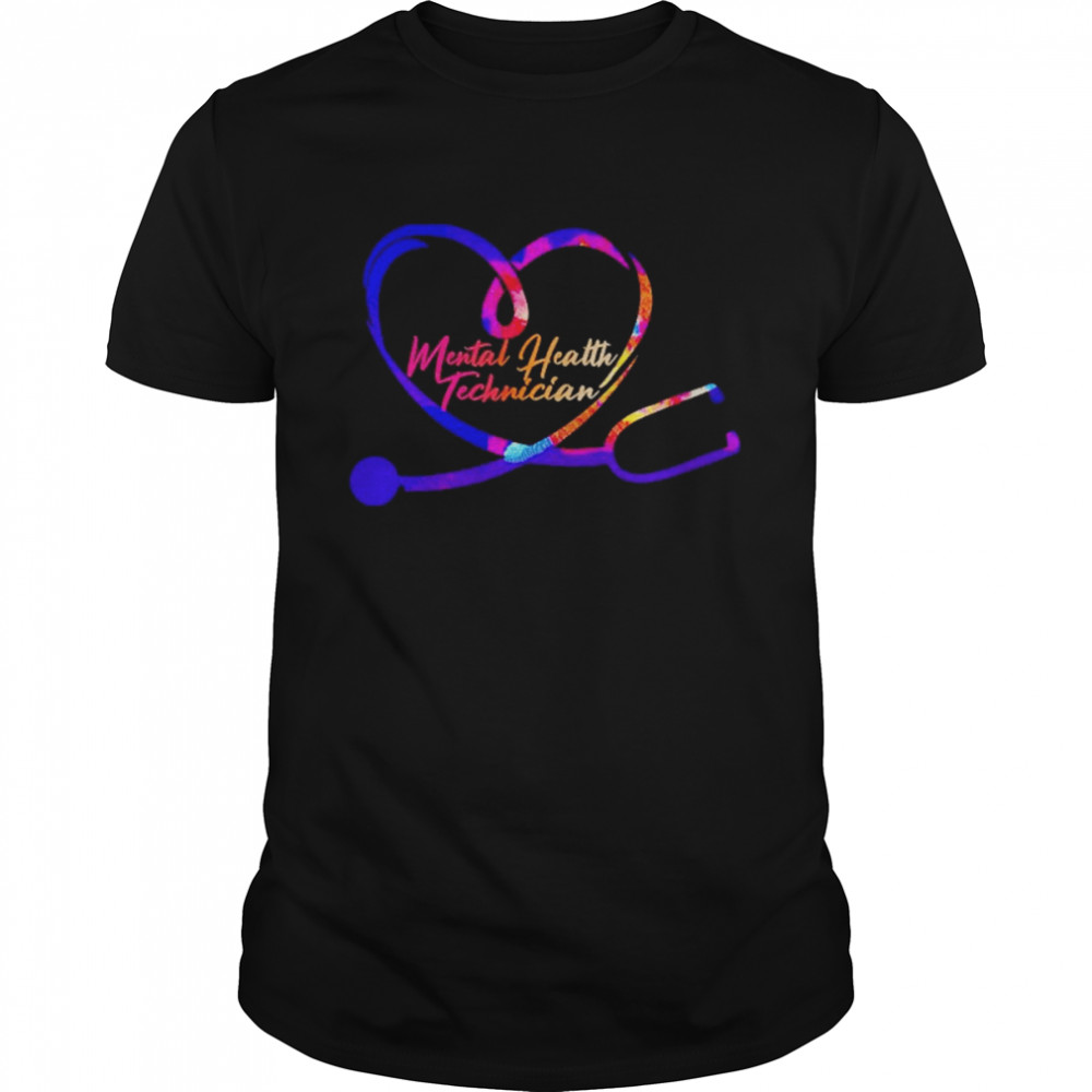 Nursing Is A Work Of Heart Mental Health Tech Shirt