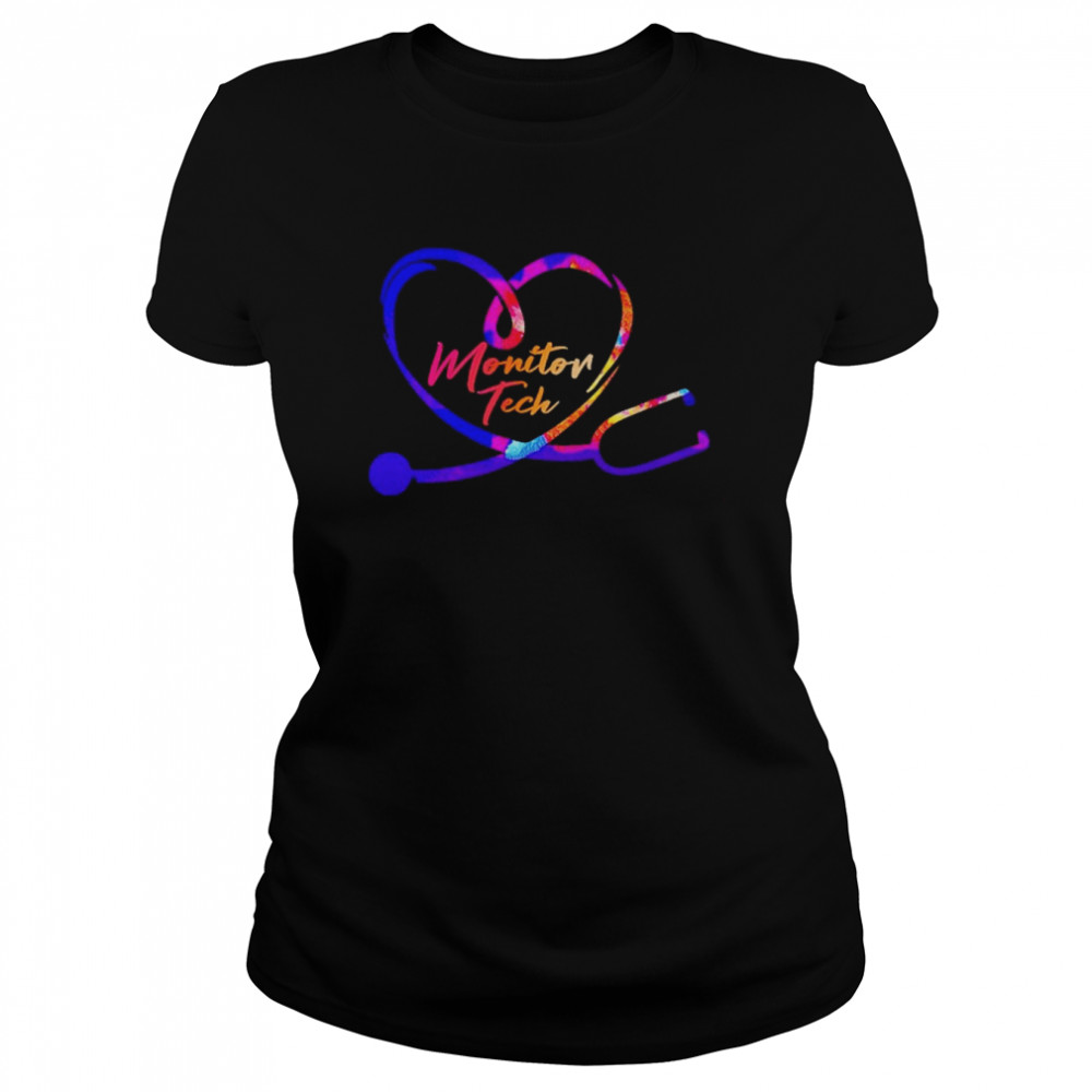 Nursing Is A Work Of Heart Monitor Tech  Classic Women's T-shirt