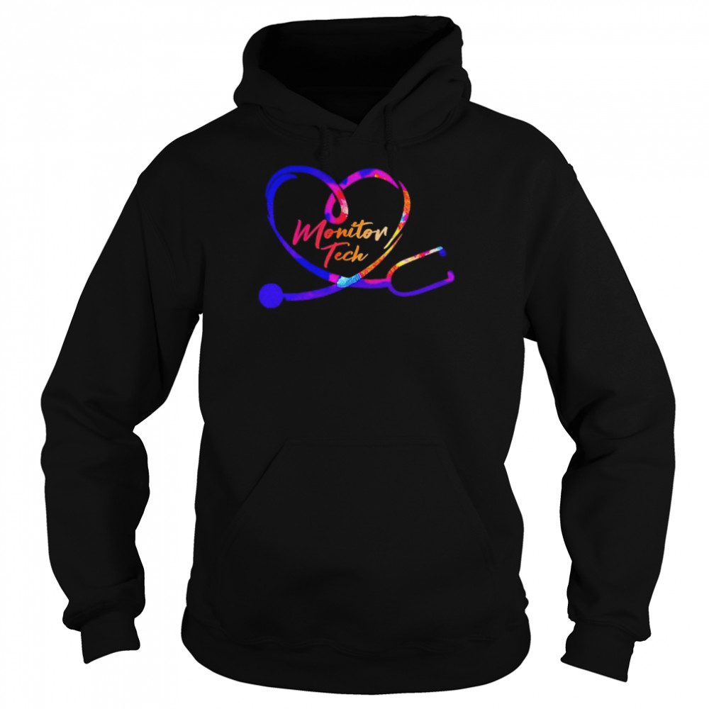 Nursing Is A Work Of Heart Monitor Tech  Unisex Hoodie