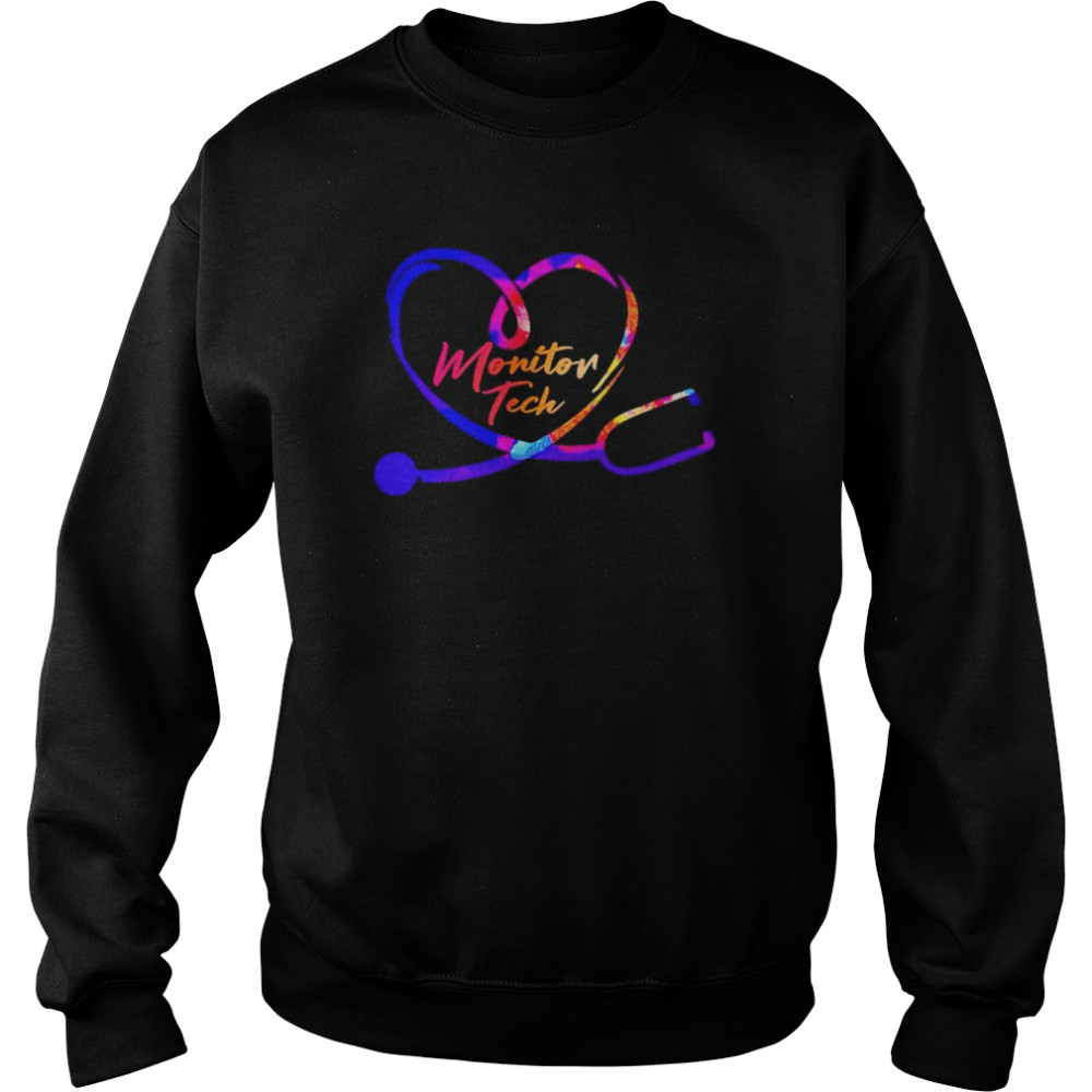 Nursing Is A Work Of Heart Monitor Tech  Unisex Sweatshirt