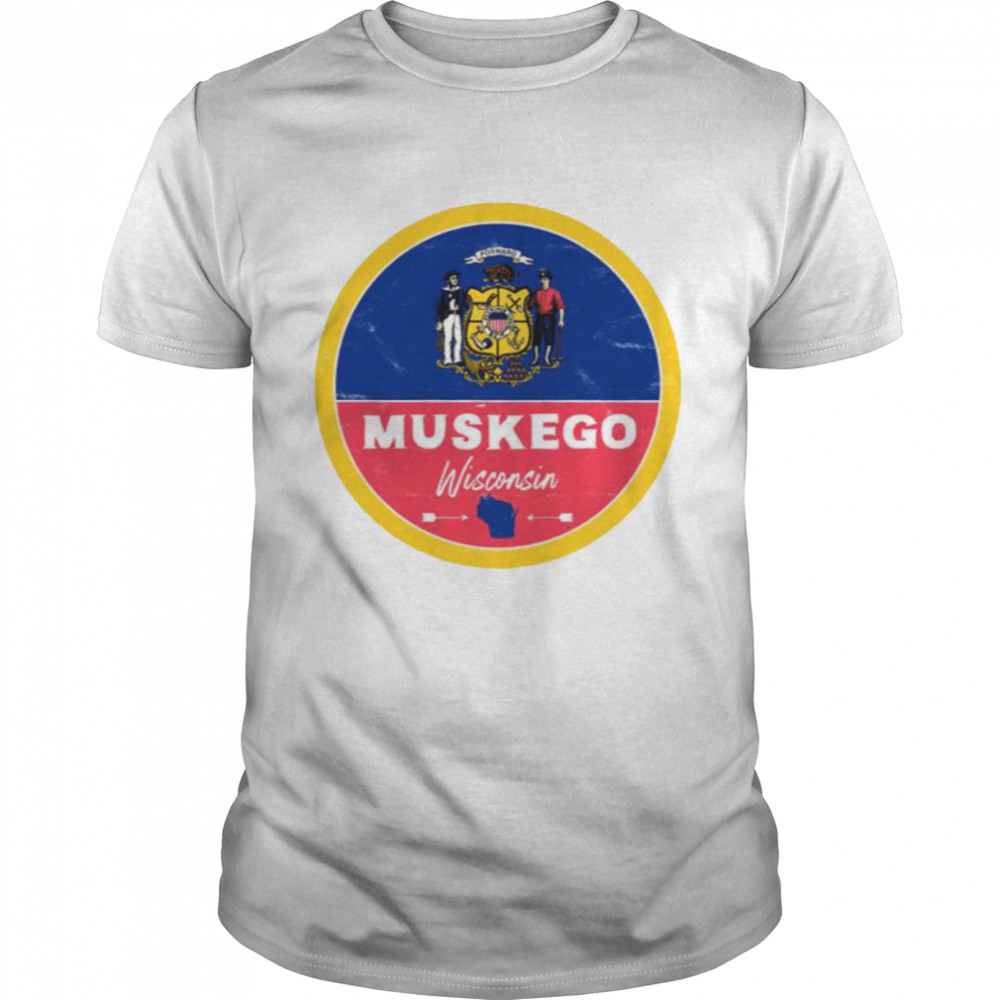 2022 Illustration Wi Pride Flag And Map Muskego Wisconsin shirt