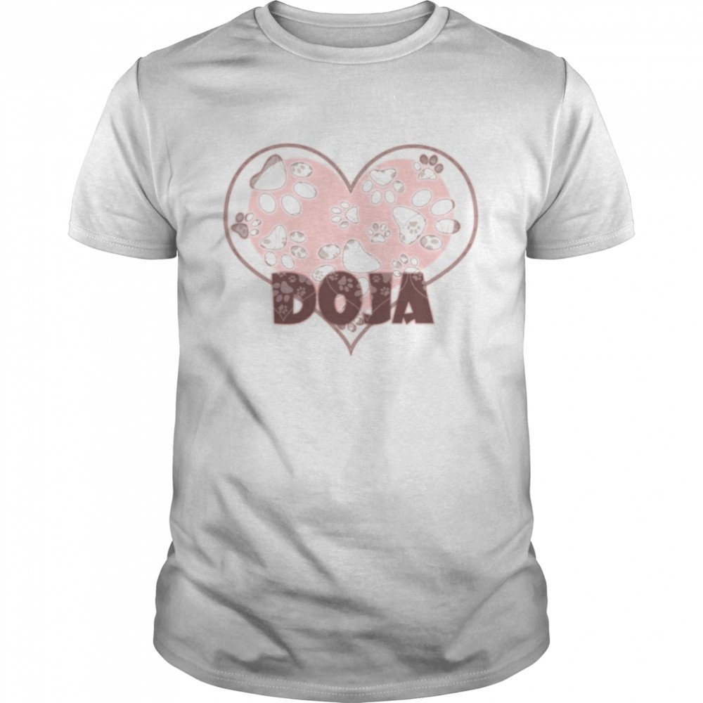 Love Doja With Cute Pink Paw shirt