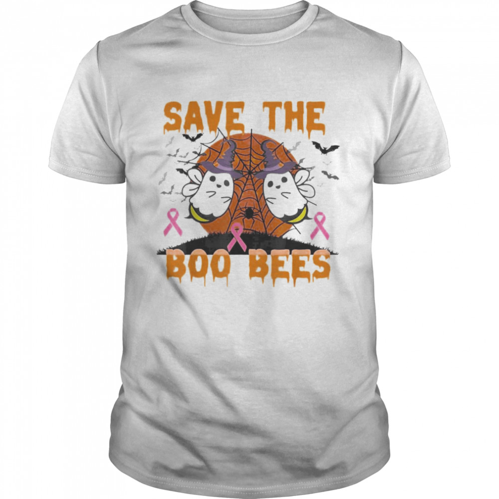 Save The Boobees Boo Bees Breast Cancer Halloween T-Shirt