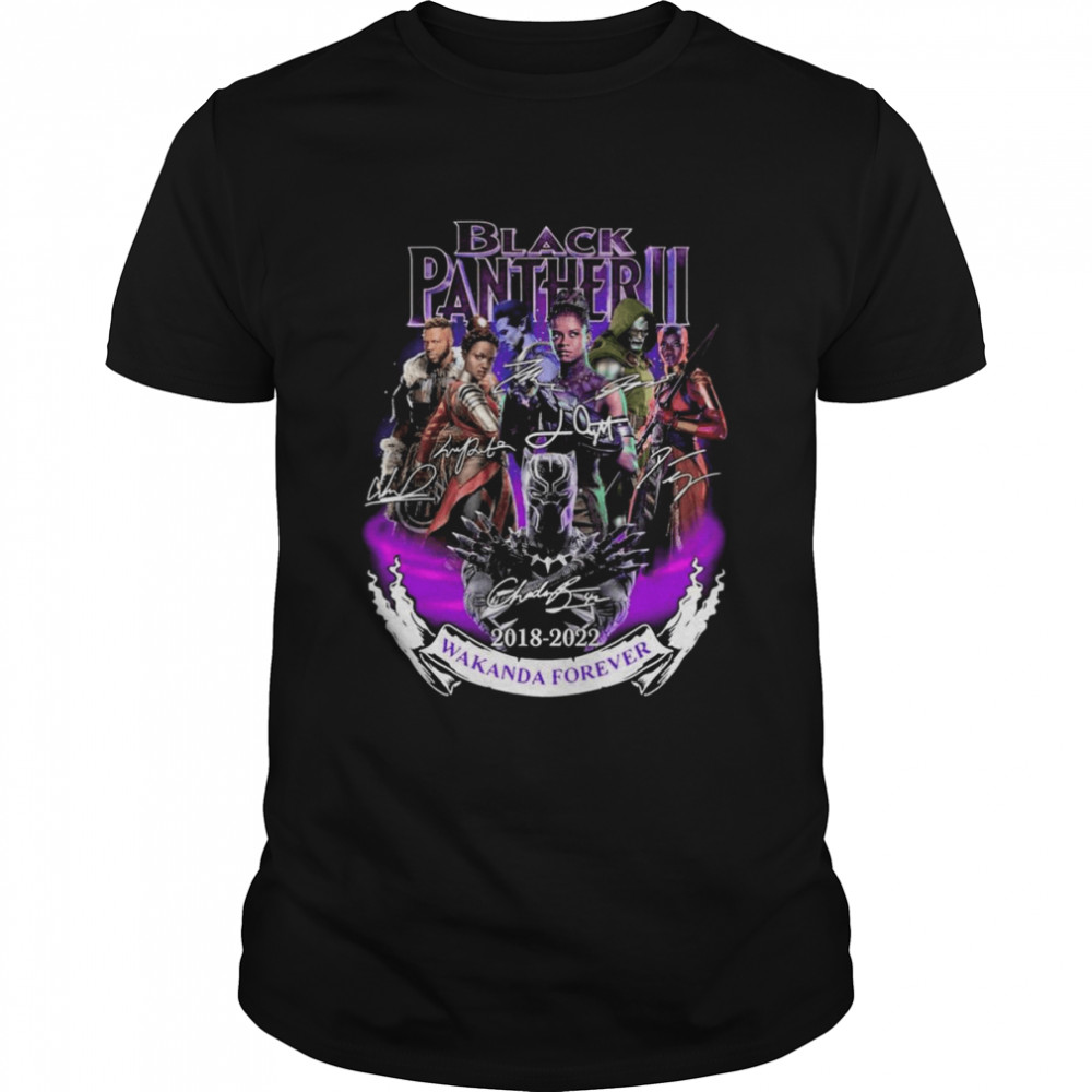 Black Panther II 2018-2022 Wakanda Forever Signature Shirt