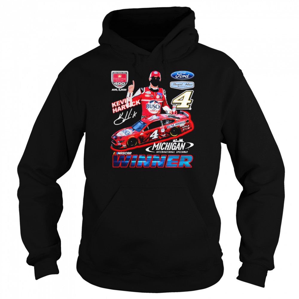 Signature Michigan International Speedway Retro Nascar Car Racing Kevin Harvick shirt Unisex Hoodie