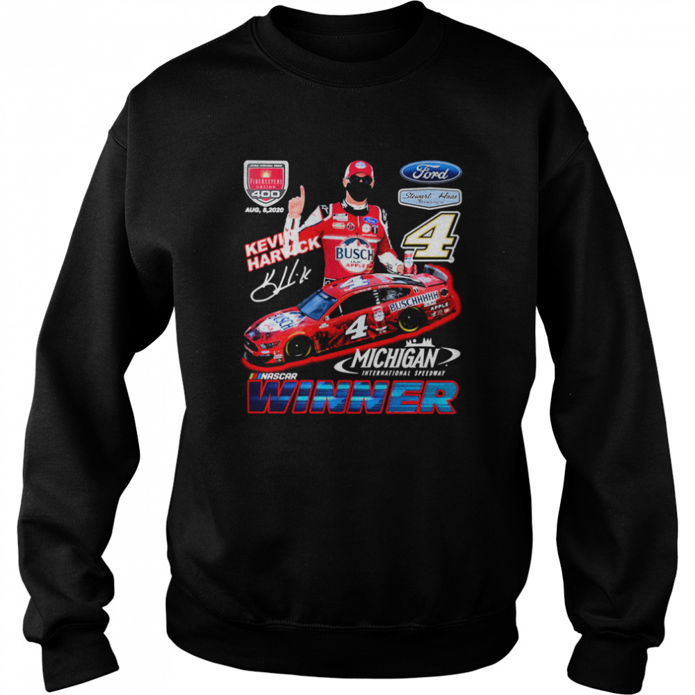 Signature Michigan International Speedway Retro Nascar Car Racing Kevin Harvick shirt Unisex Sweatshirt