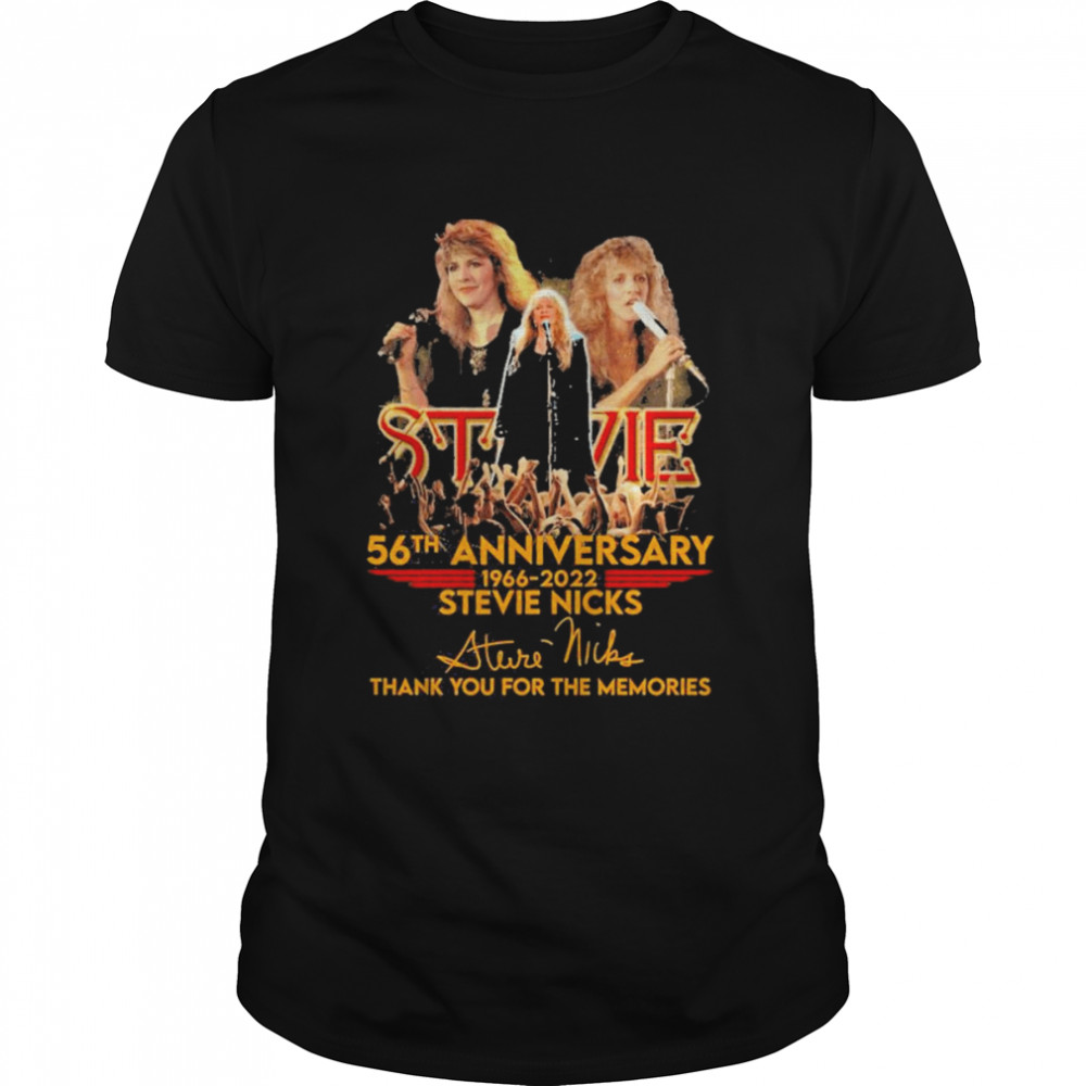 Stevie Nicks 56th Anniversary 1966-2022 Thank You For The Memories Signature Shirt