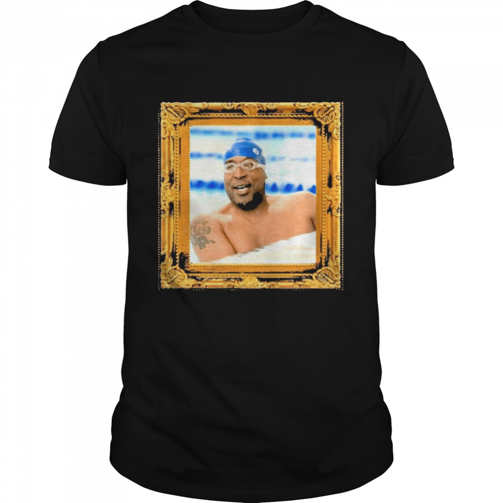 Swim cap chin coleman shirt