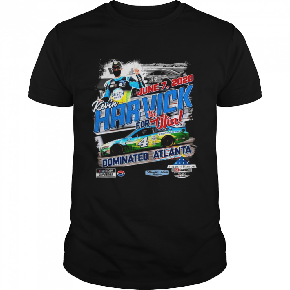 2020 Atlanta Race Win Gray Retro Nascar Car Racing Kevin Harvick shirt