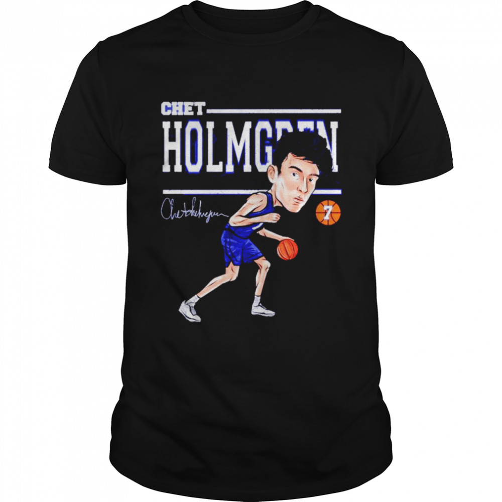 Chet Holmgren Oklahoma City Thunder cartoon signature shirt