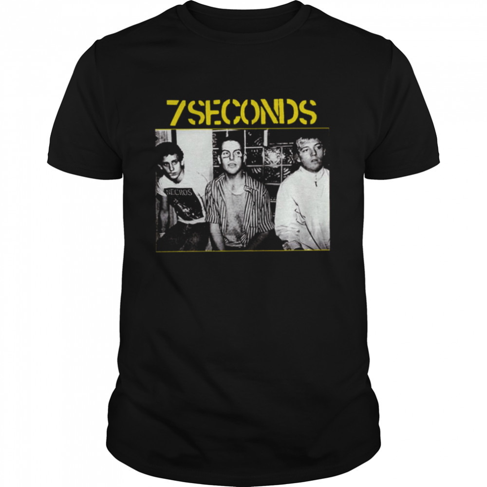 Retro Black And White Art All Members 7 Seconds shirt