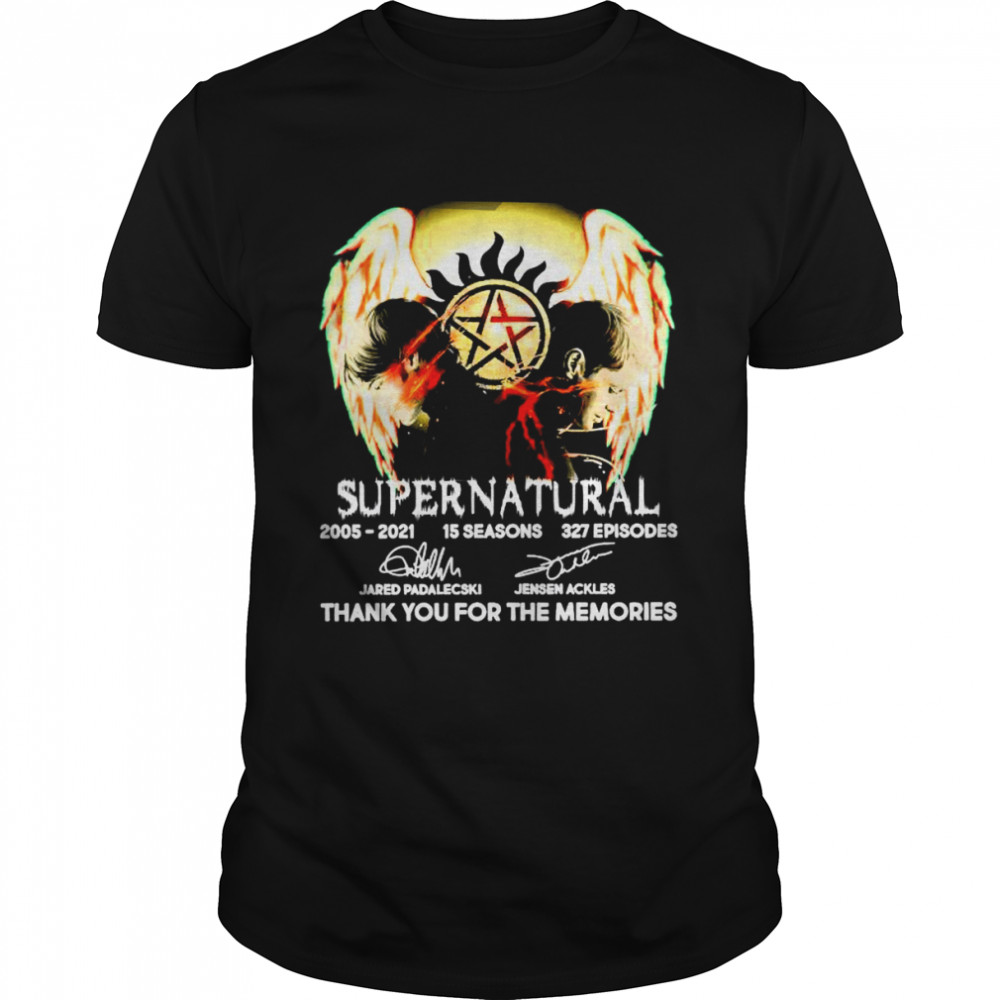 2005 2021 Supernatural Signature Thank You For The Memories shirt