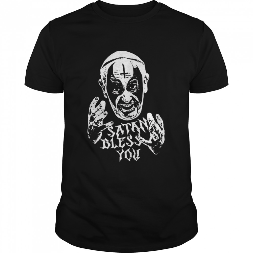 Black Metal Pope Satan Bless You shirt