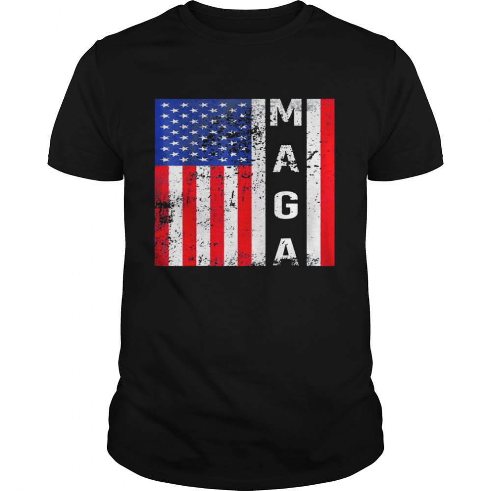 Donald Trump Maga American Flag Vote Trump 2024 T-Shirt