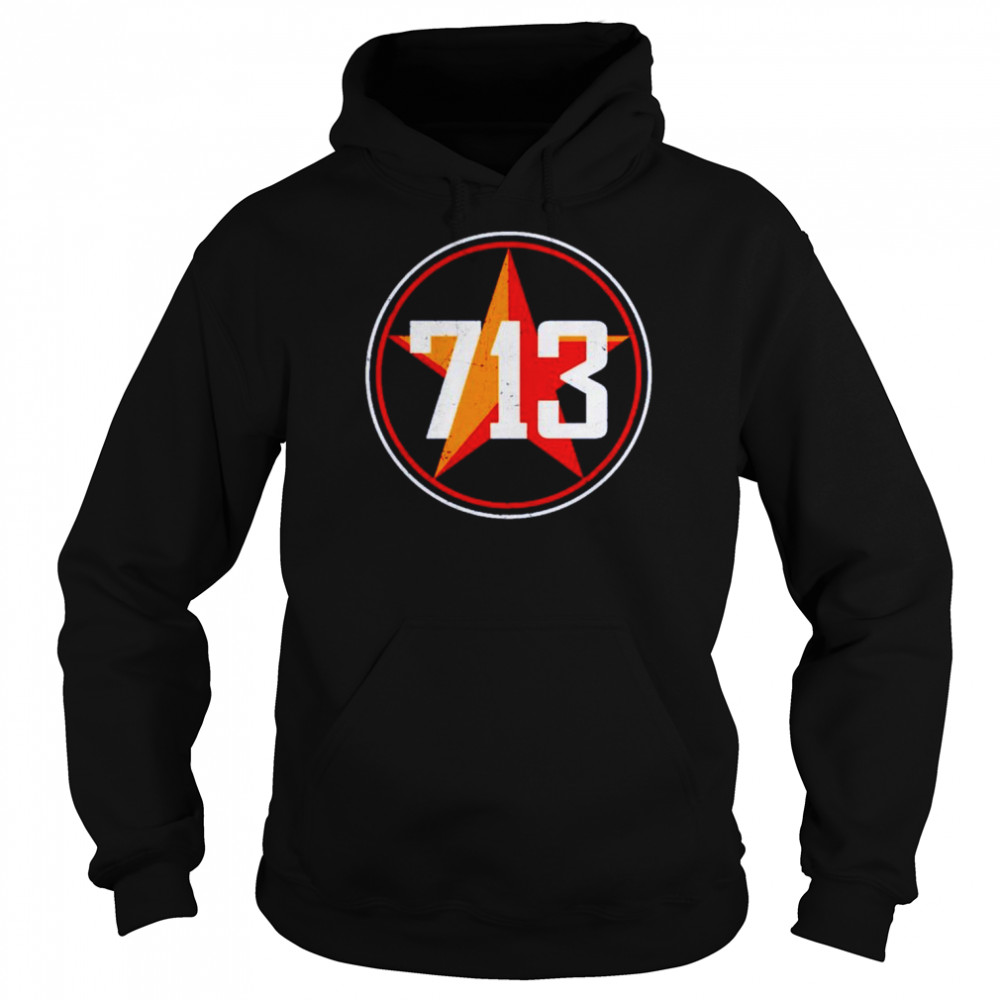 Houston Texas 713 star shirt Unisex Hoodie