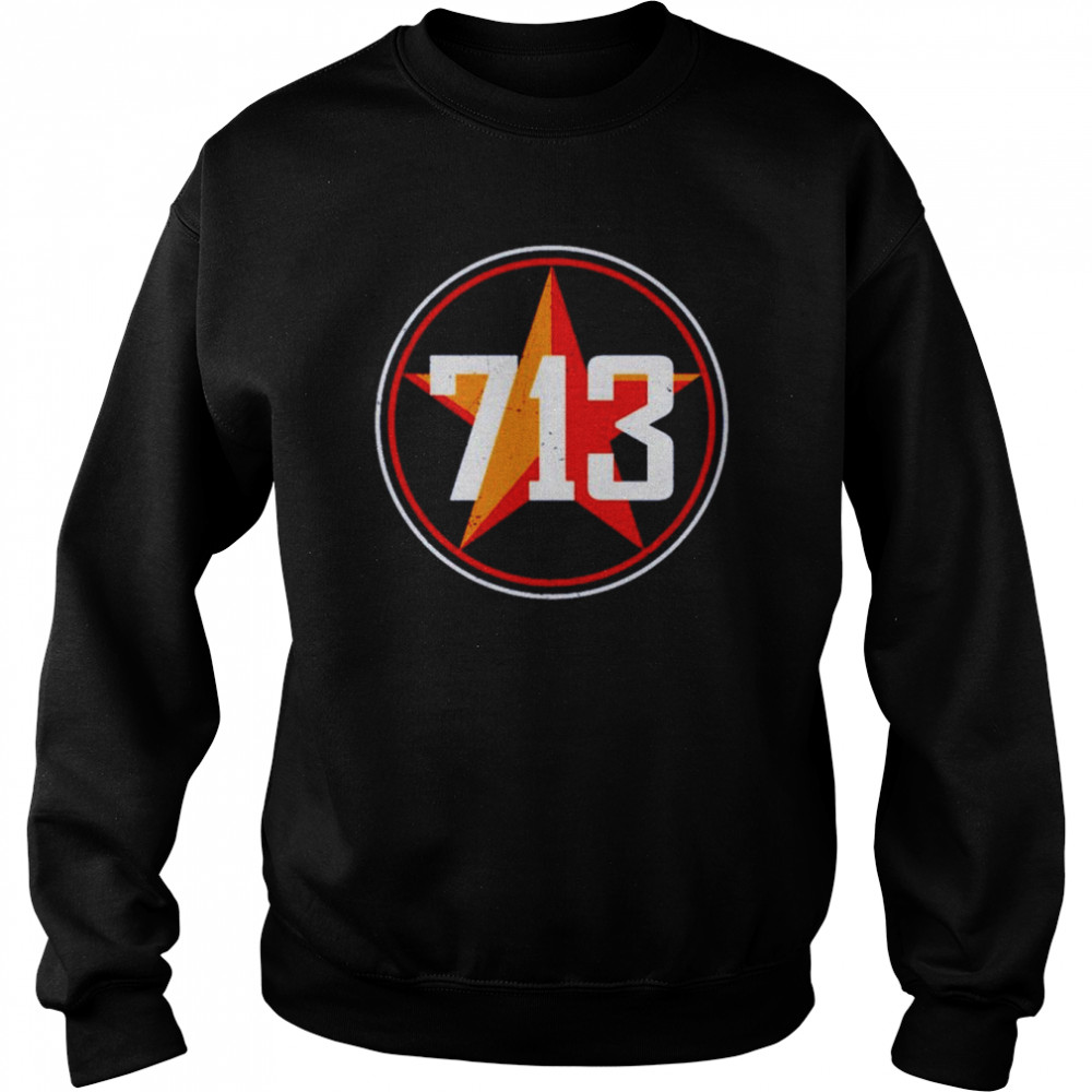 Houston Texas 713 star shirt Unisex Sweatshirt