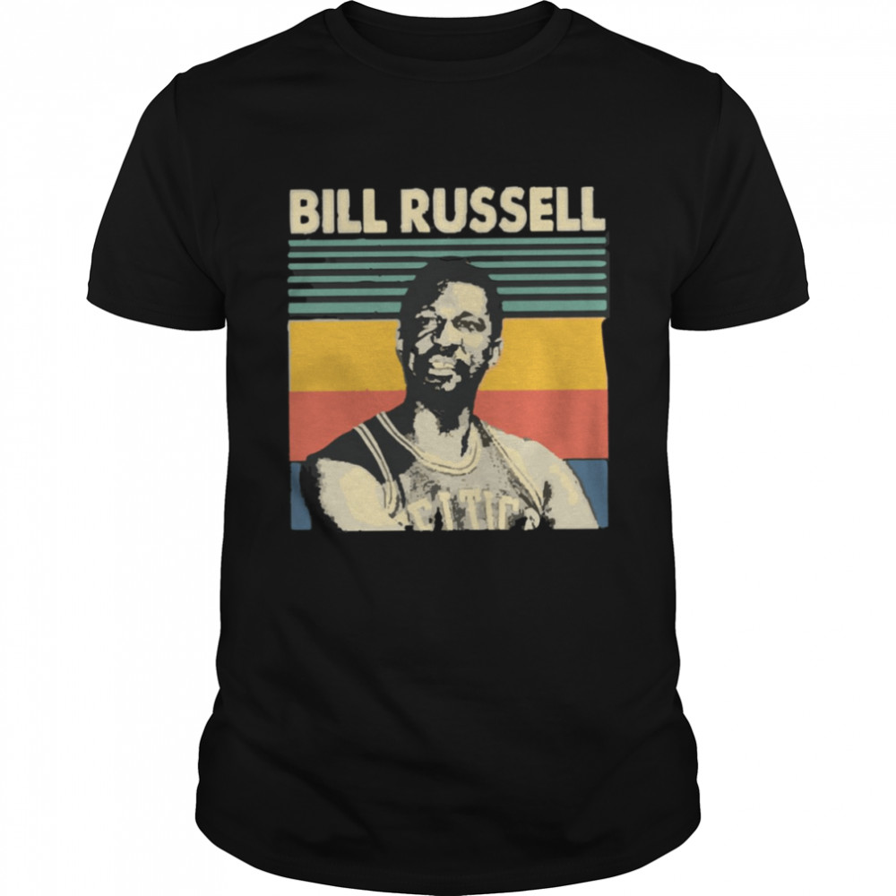 Retro Vintage Rip Bill Russell Basketball shirt