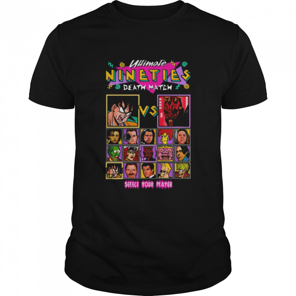 Ultimate Nineties Death Match Darth Maul Vs Son Goku shirt